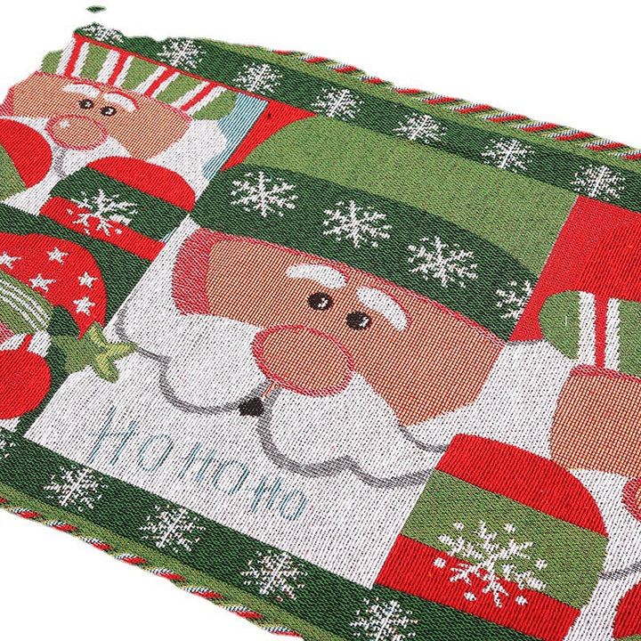 Christmas table runner with reindeer motif