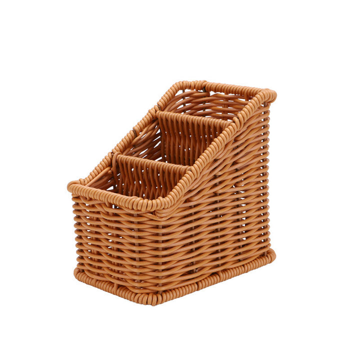 Multi-Compartment Woven Organizer Basket