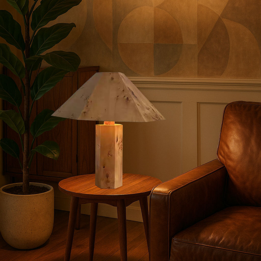 Modern wooden table lamp