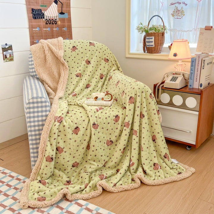 Plush Checkered Throw Blanket