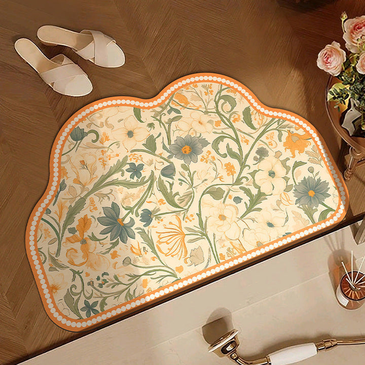Floral Patterned Area Mat