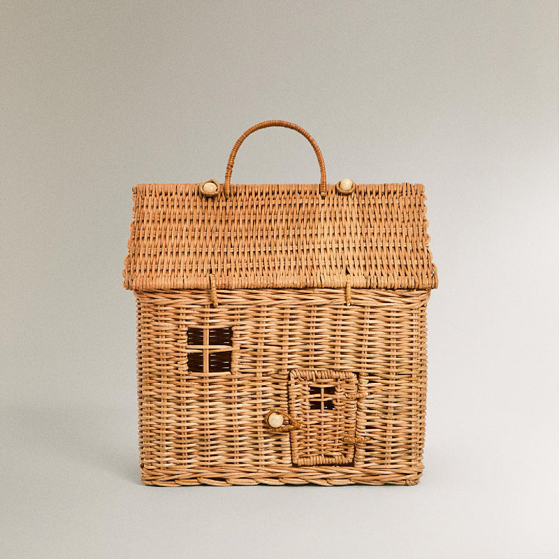 Playful storage basket in house design