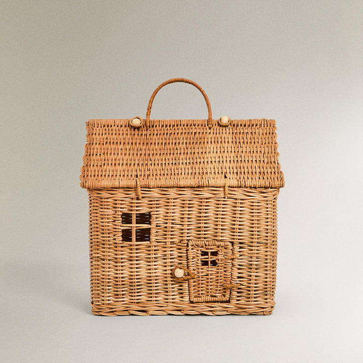 Playful storage basket in house design