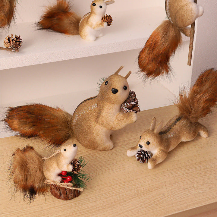 Cute decoration figure with squirrel motif
