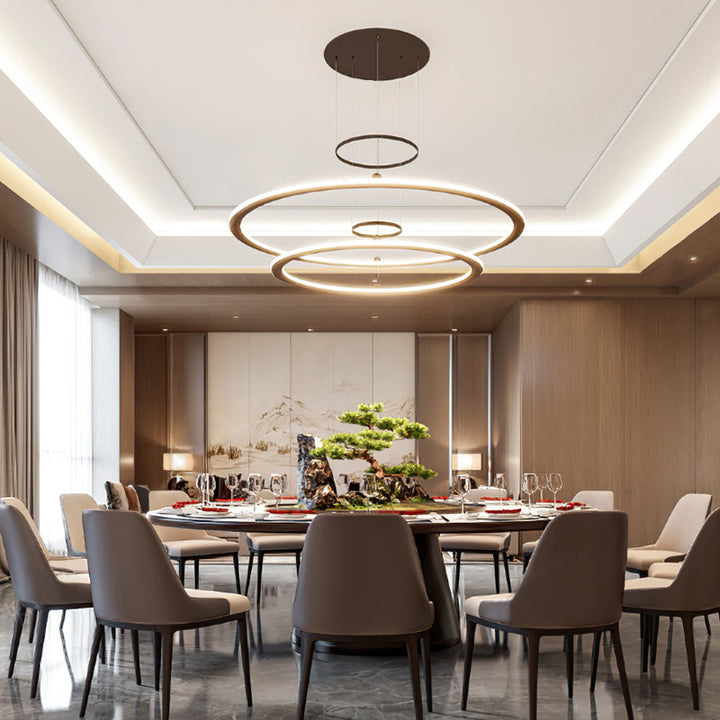 Modern round dining table with sleek finish