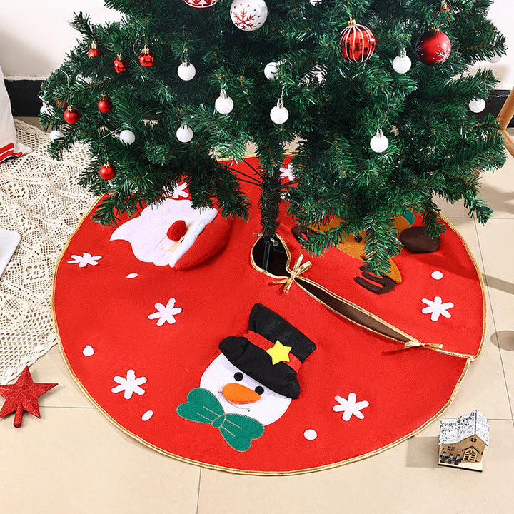 Festive Christmas Tree Skirt with Colorful Motif