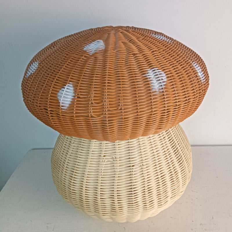 Playful basket in mushroom design