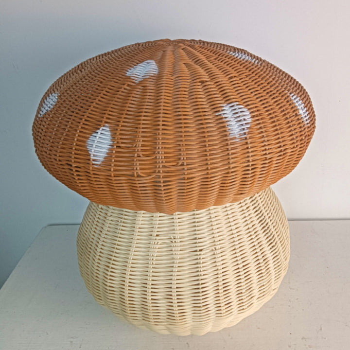 Playful basket in mushroom design