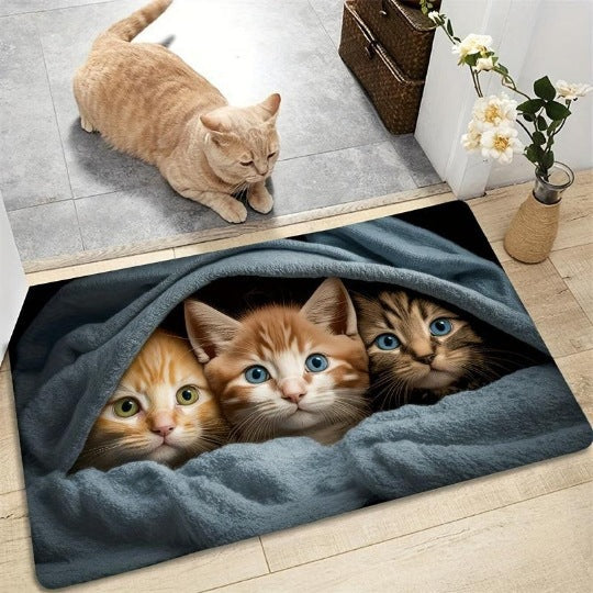 Cat-Themed Welcome Mat
