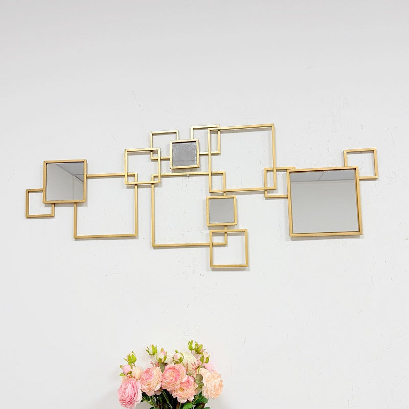Abstract Geometric Wall Mirror Set