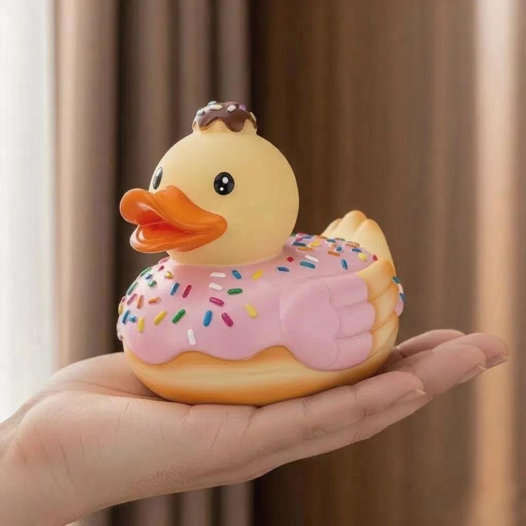 Decorative figure rubber duck with surprise element