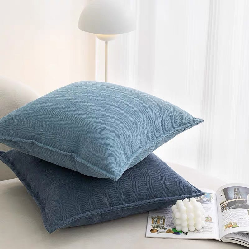 Textured Herringbone Design Throw Pillow