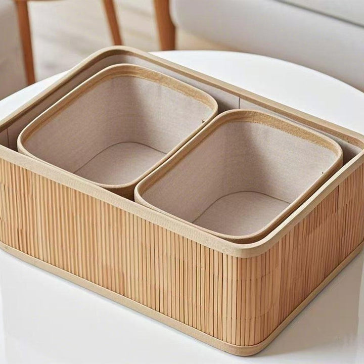 Elegant Storage Baskets Made of Natural Bamboo