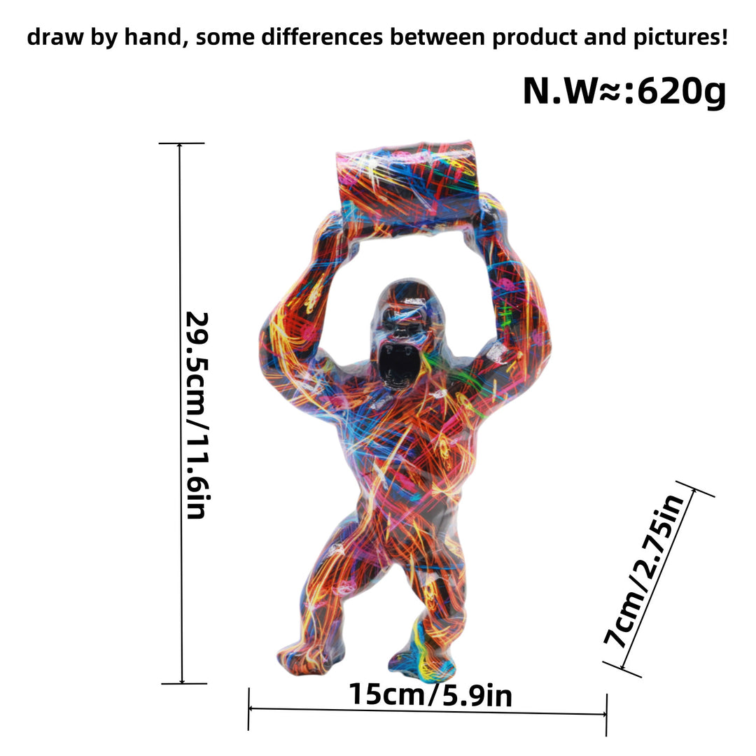 Artistic Gorilla Sculpture