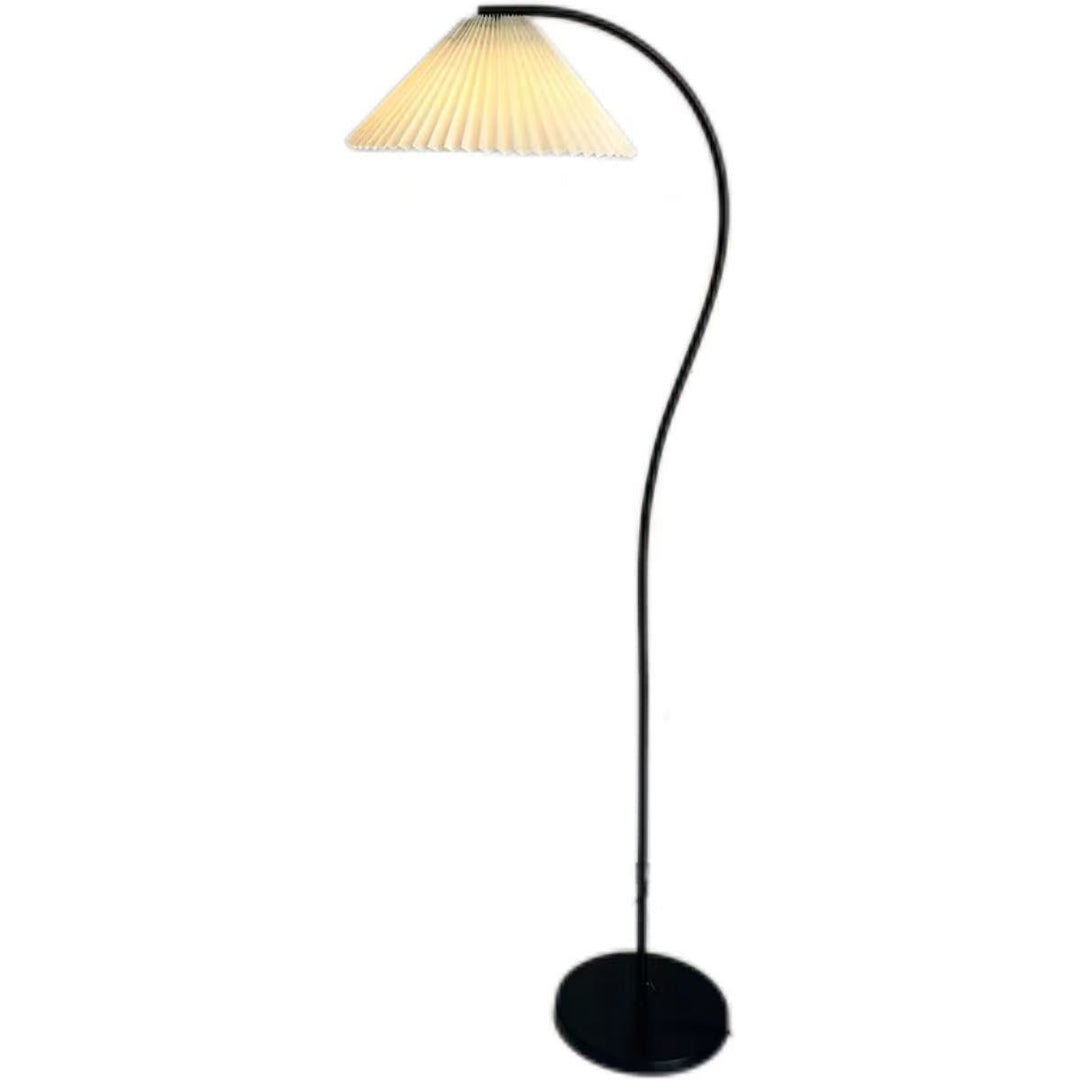Modern floor lamp with folded shade