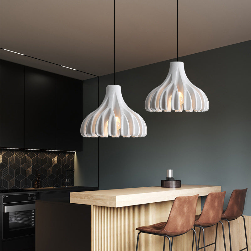 Modern sculptural pendant light