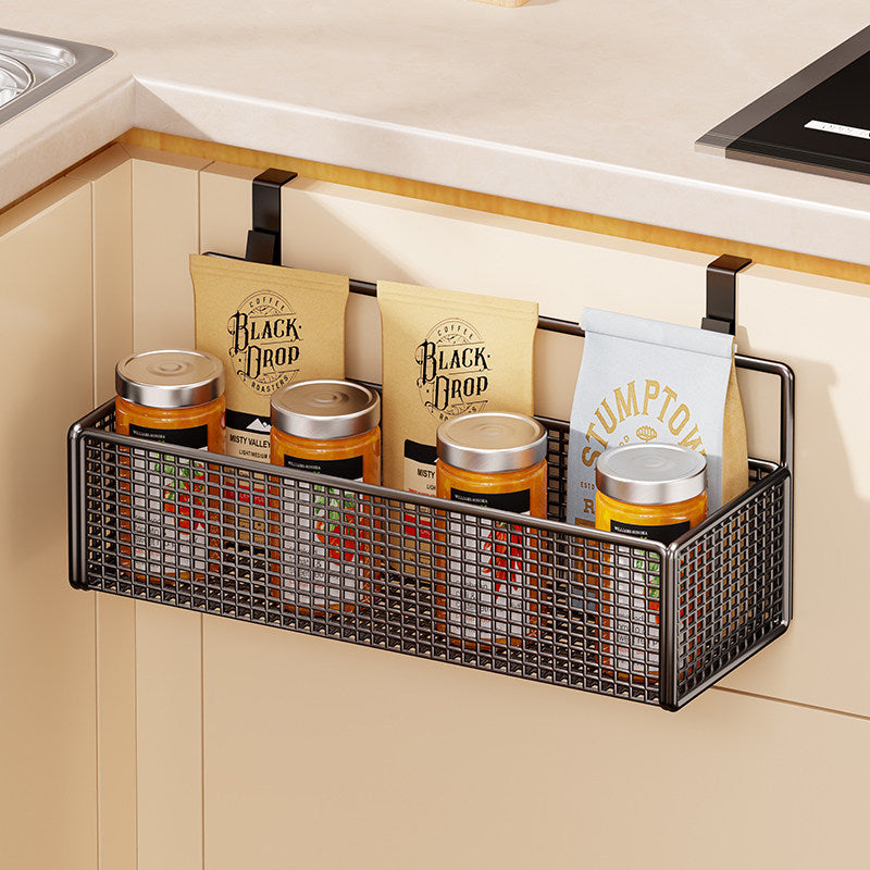 Over-Cabinet Three-Tier Mesh Hanging Pantry Organizer with Removable Baskets