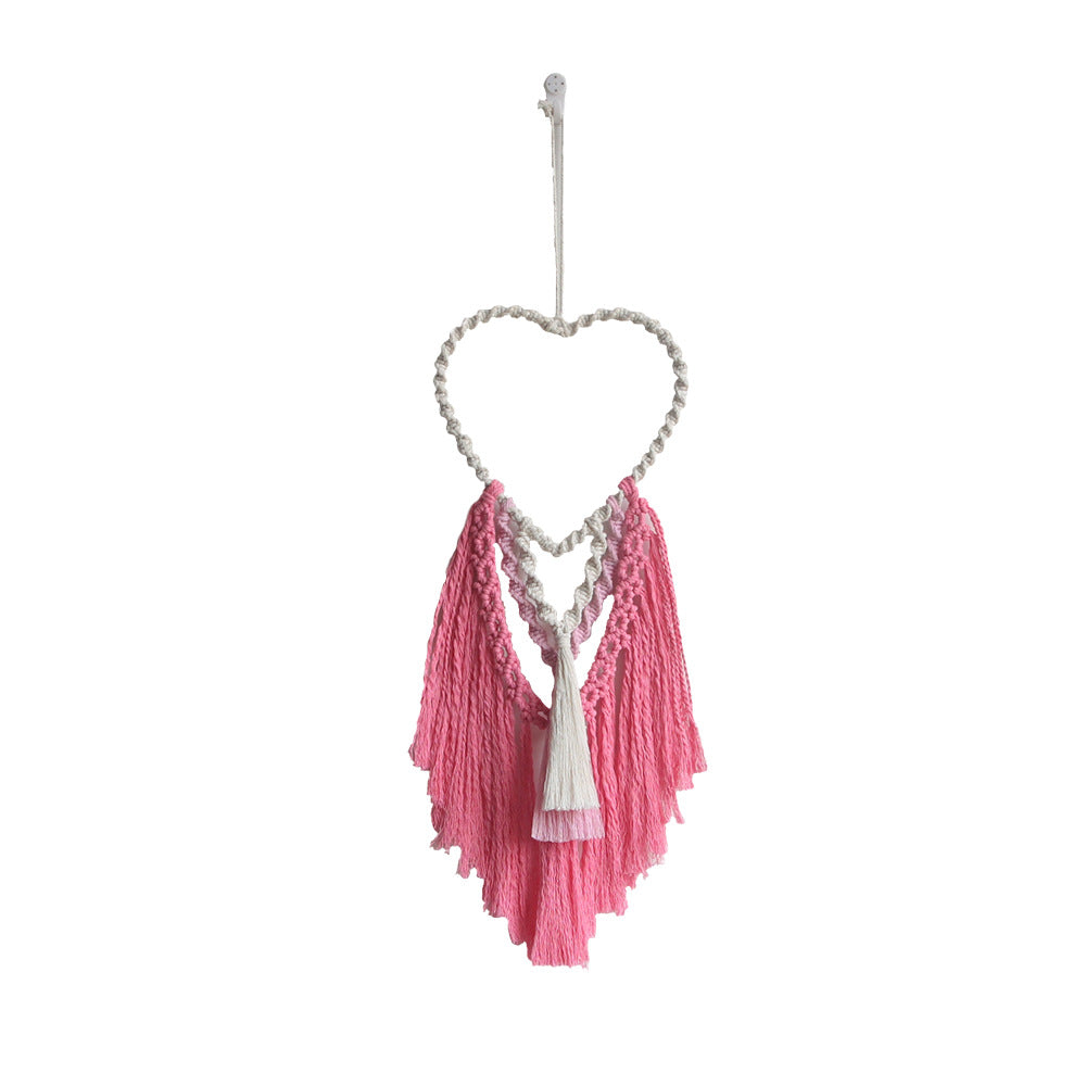 Decorative Macrame Wall Hanging with Heart Design