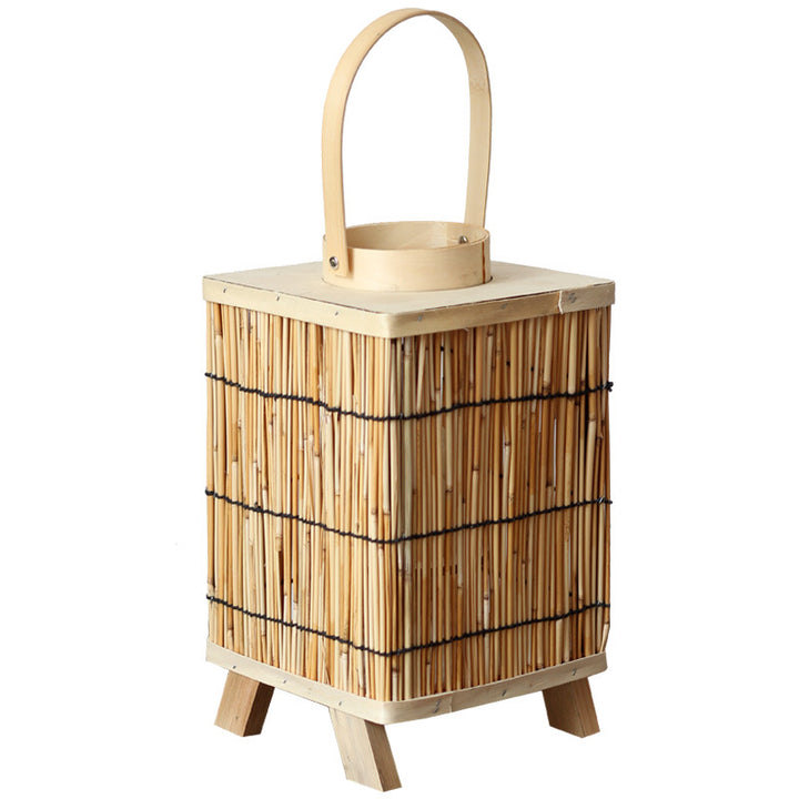 Stylish lantern made of natural materials