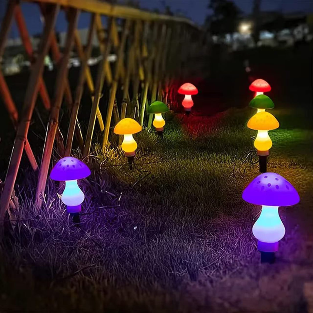 Decorative Solar Mushroom Garden Stake Lights