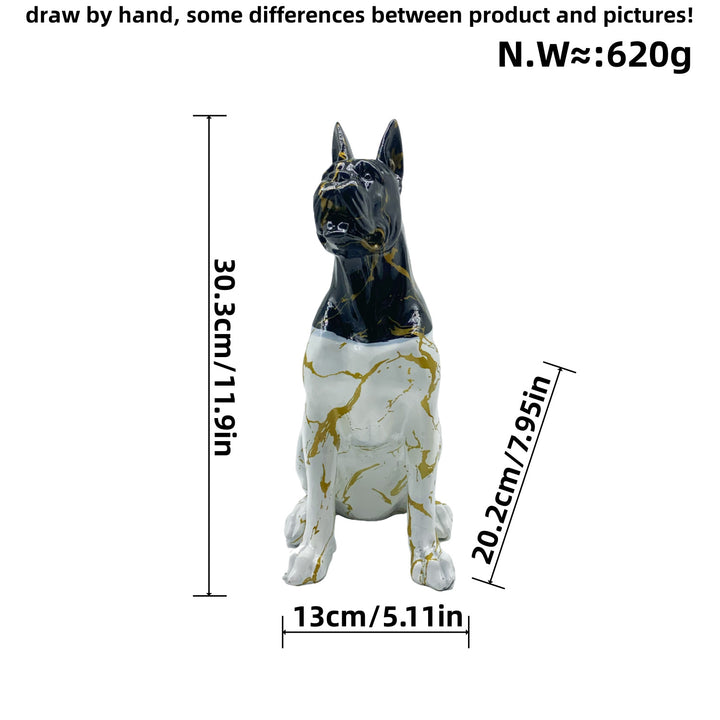 Colorful decorative figure of a dog in modern design