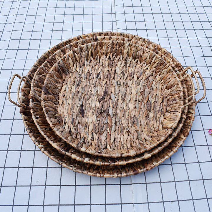 Woven Serving Tray Set