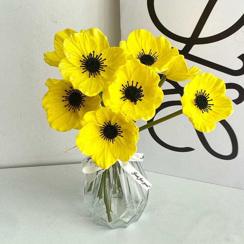 Elegant Artificial Anemone Floral Stem