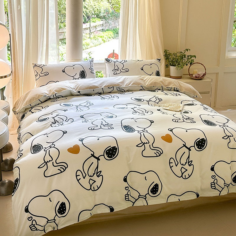 Modern Floral Pattern Duvet Cover Set