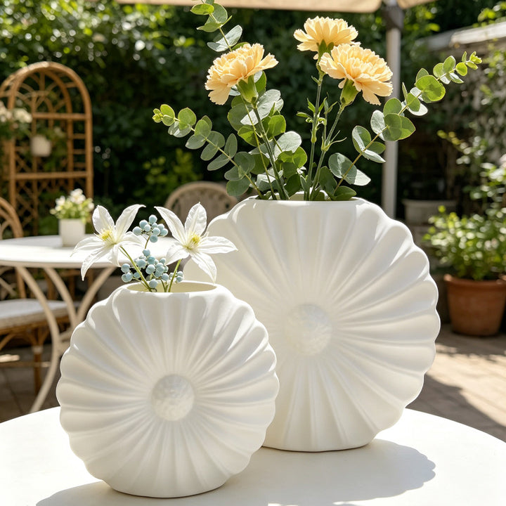 Artistic Fluted Decorative Planter
