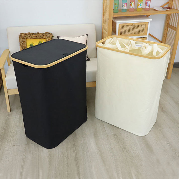 Practical laundry basket with lid