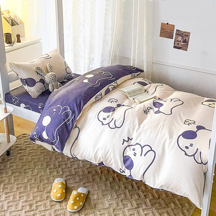 Whimsical Floral Print Duvet Cover Set