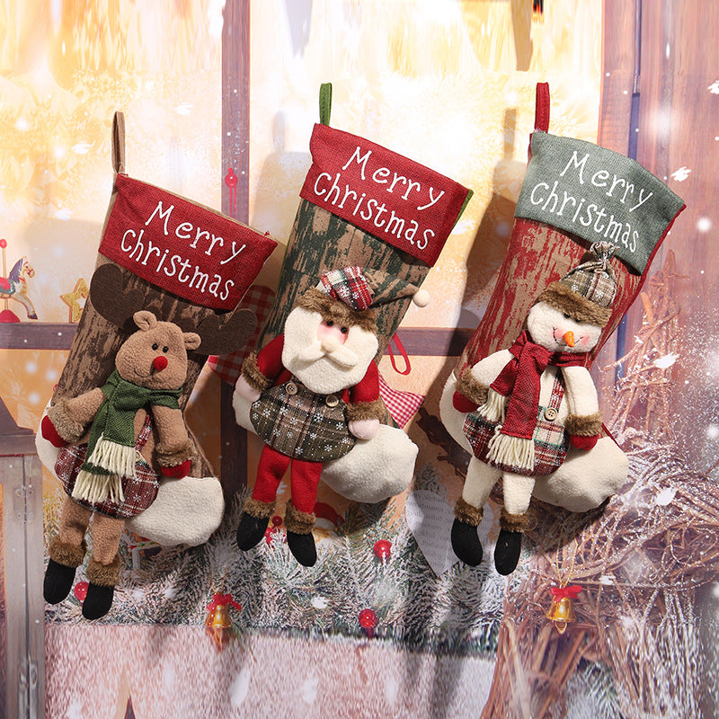 Decorative Christmas stocking in reindeer design