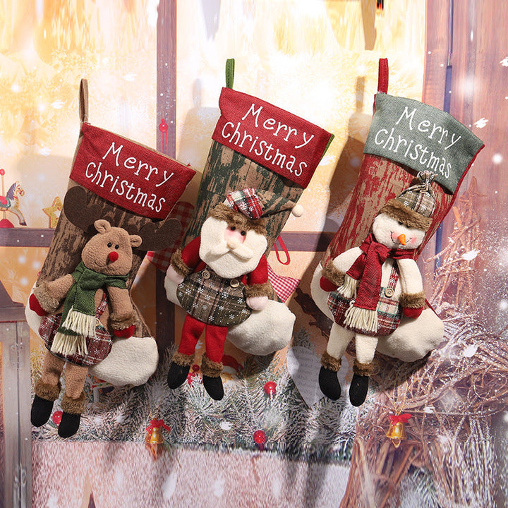Decorative Christmas stocking in reindeer design