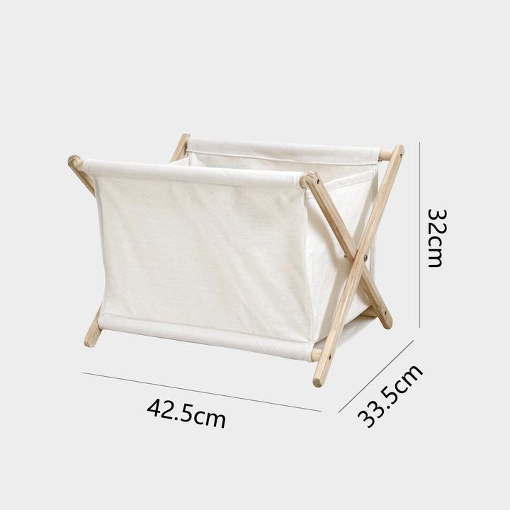 Laundry basket with practical folding mechanism