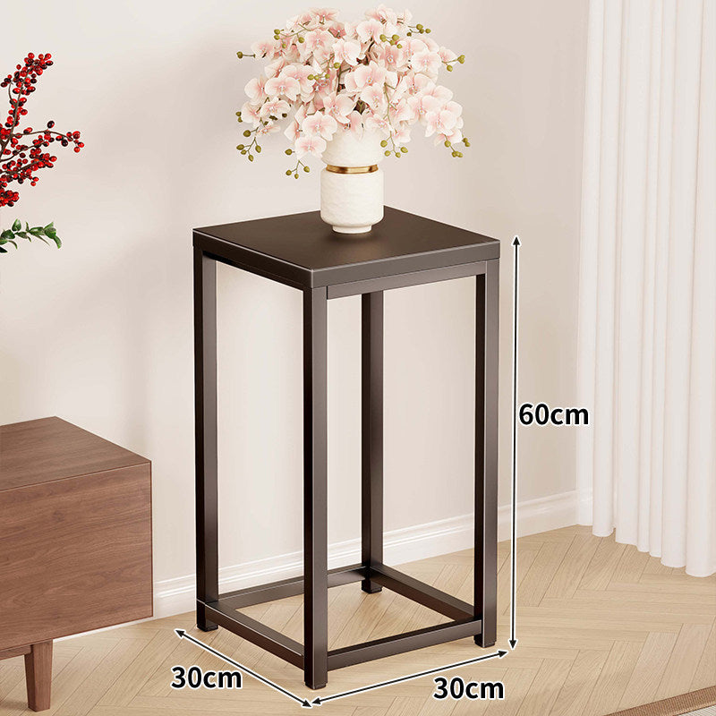 Tall Metal Plant Stand Pedestal with Square Top Minimalist Frame