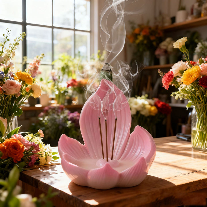 Decorative Lotus Flower Incense Holder