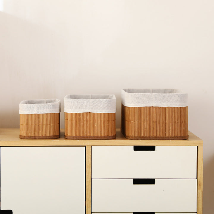 Elegant Storage Baskets Made of Natural Bamboo
