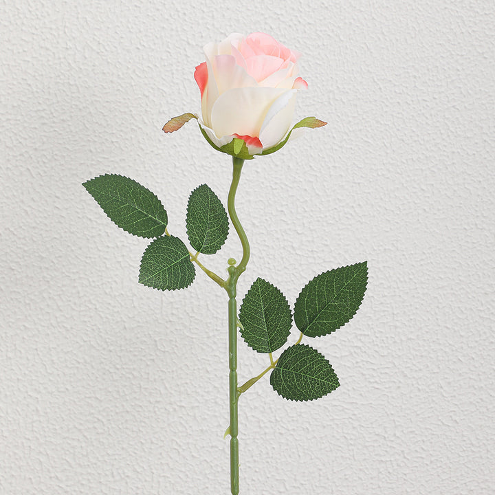 Artificial rose branch with realistic appearance