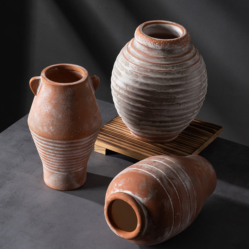Rustic ceramic vases