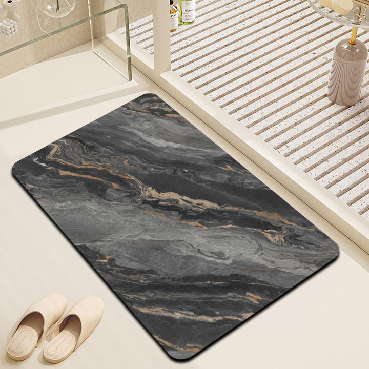 Marble Effect Bathroom Mat