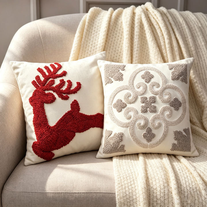 Decorative Textured Throw Pillow for Living Room