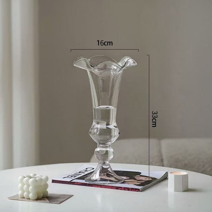 Elegant Sculptural Glass Vase