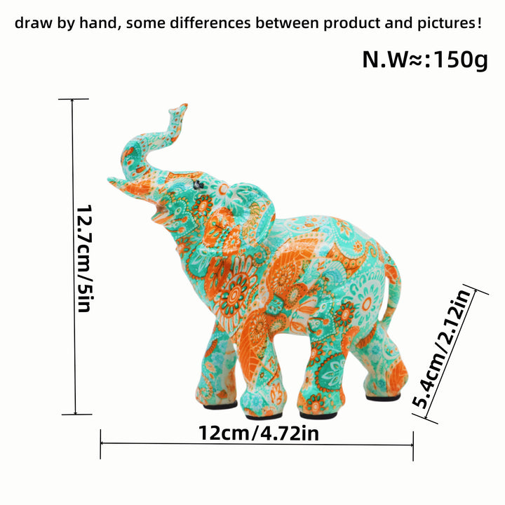 Colorful Elephants Figure