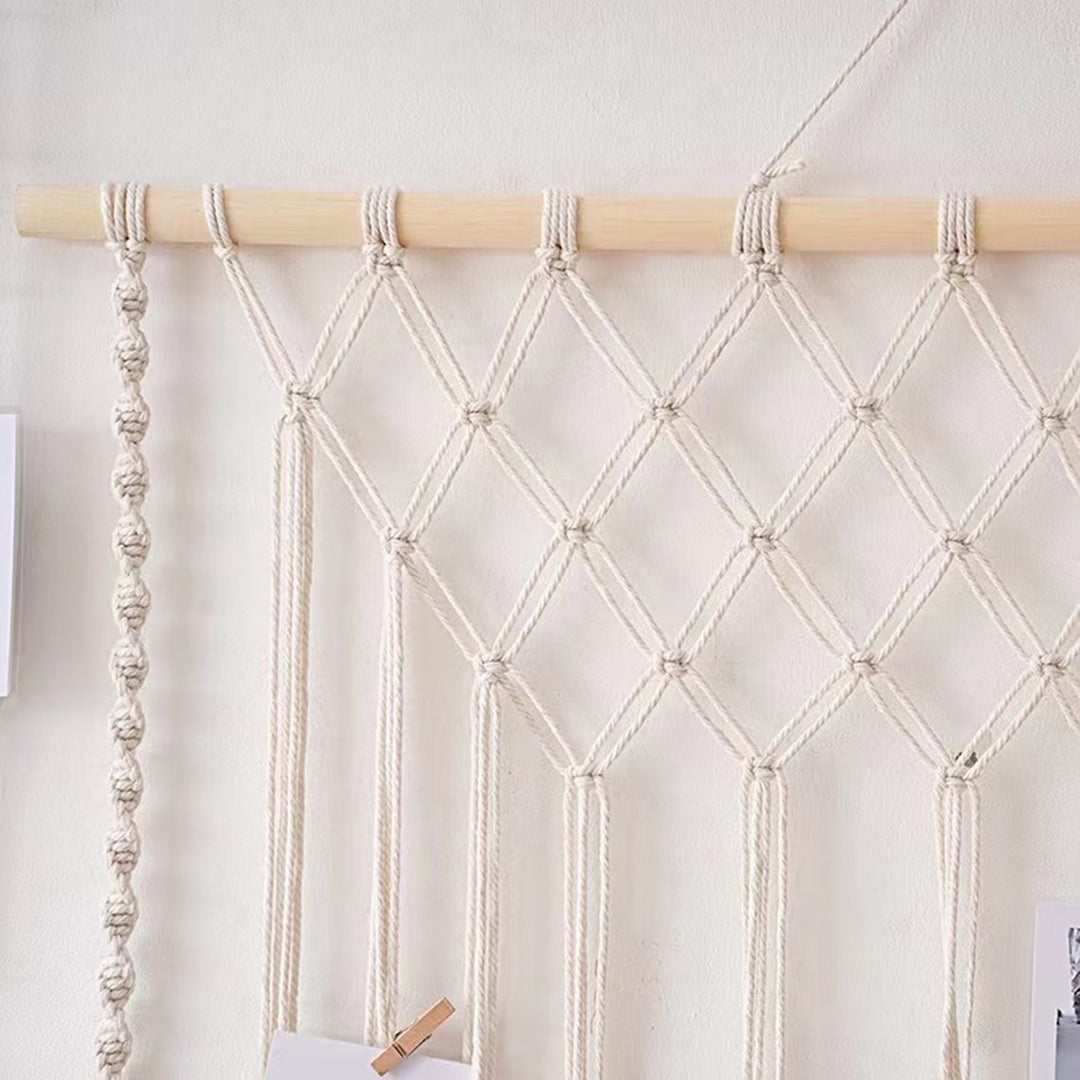 Macrame Wall Hanging with Elegant Fringes and Artistic Design