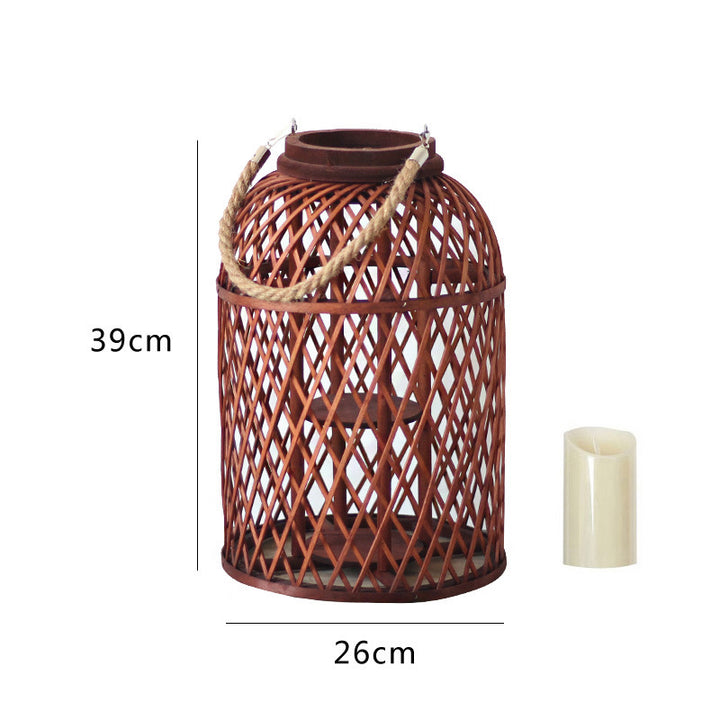 Decorative lantern made of braided material
