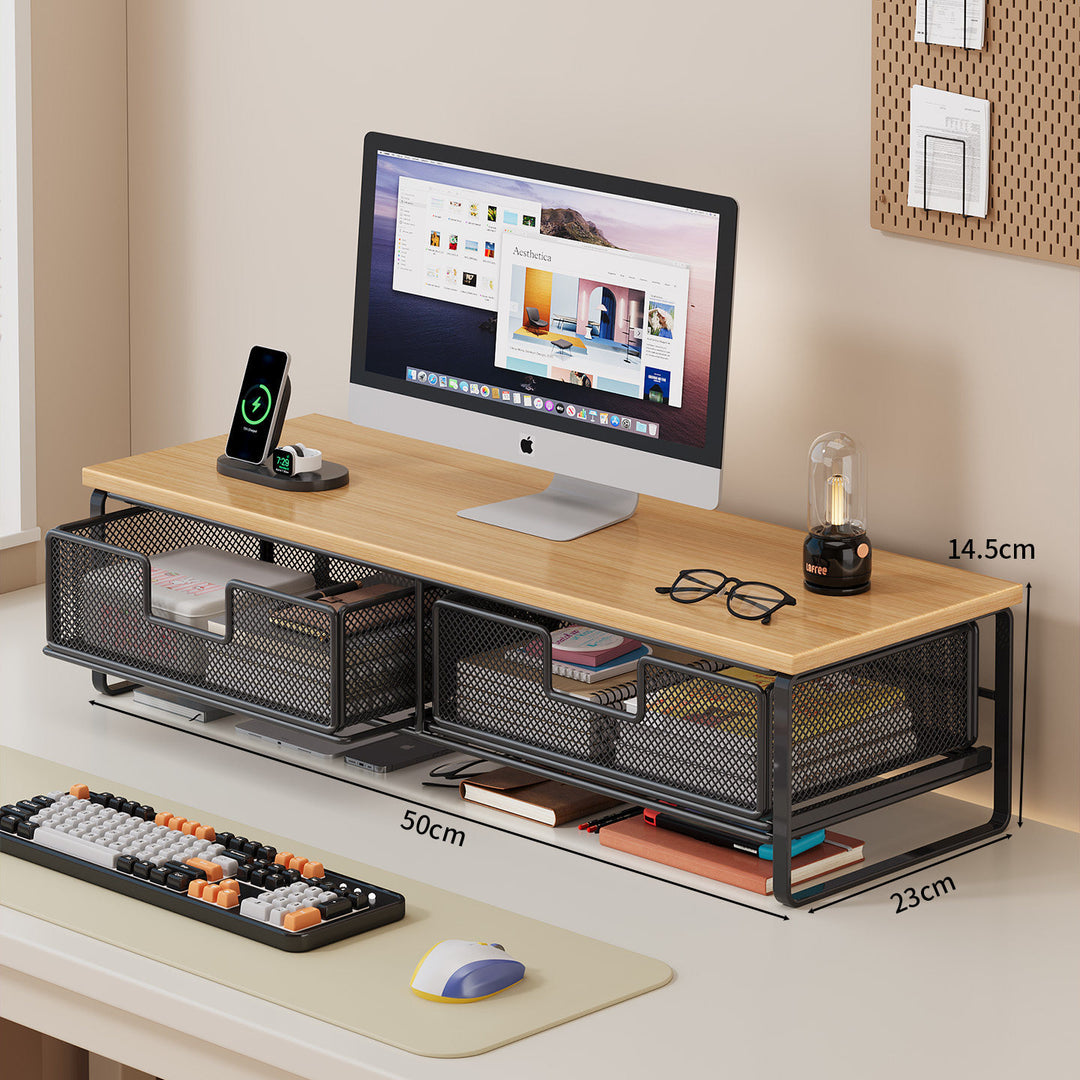 Multi-Function Desk Organizer with Mesh Storage Boxes