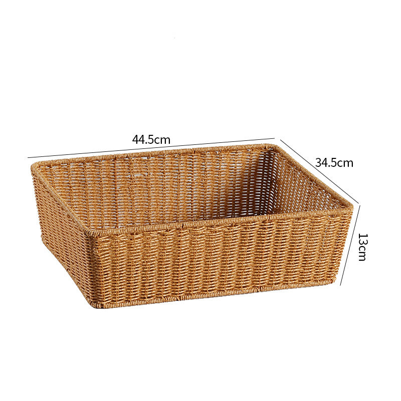 Elegant Handmade Rectangular Woven Storage Basket