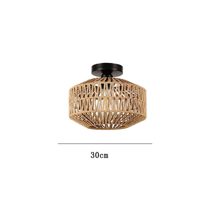 Rattan ceiling light