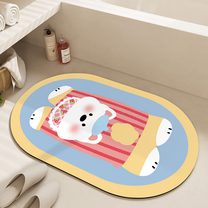Plush Cartoon-Themed Area Mat
