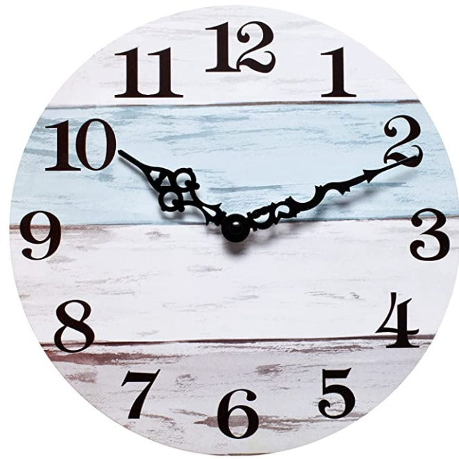 Wall clock in rustic wood design
